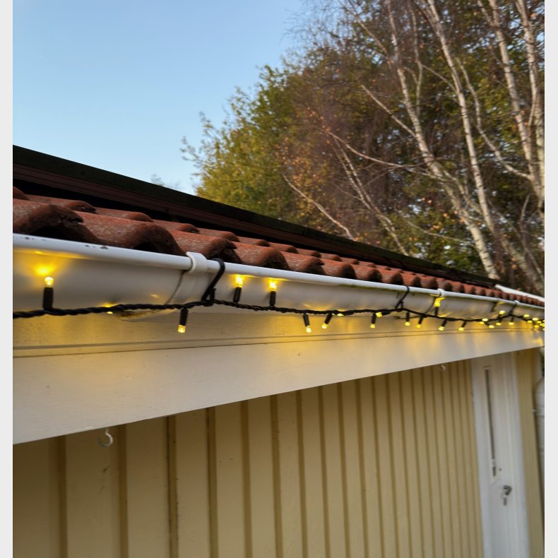 Lyskde krog til tagrende - Kort model - 20 stk. pr st.