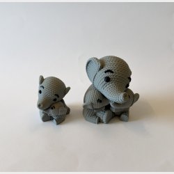 Elefant med barn/b�rn