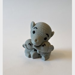 Elefant med barn/b�rn