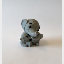 Elefant med barn/b�rn