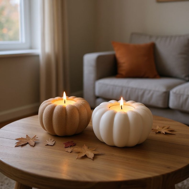 Gr�skar Fyrfadsstage � hyggelig efter�rs- &amp; Halloween pynt