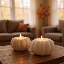 Gr�skar Fyrfadsstage � hyggelig efter�rs- &amp; Halloween pynt