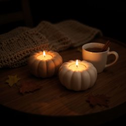 Gr�skar Fyrfadsstage � hyggelig efter�rs- &amp; Halloween pynt
