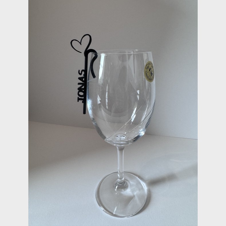 Navneskilt til Glas
