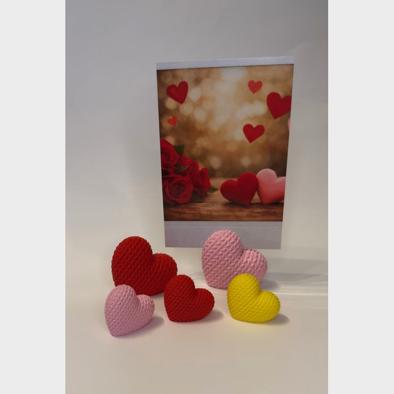Romantisk 3D Hjerteholder til Fotos &amp; Kort
