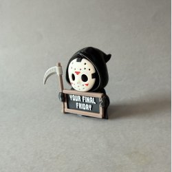 Reaper med besked � sjov og uhyggelig Halloween figur