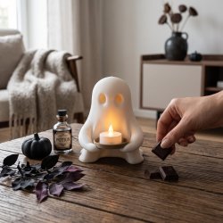 Halloween Sp�gelse til LED fyrfadslys