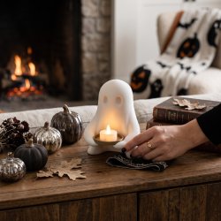Halloween Sp�gelse til LED fyrfadslys